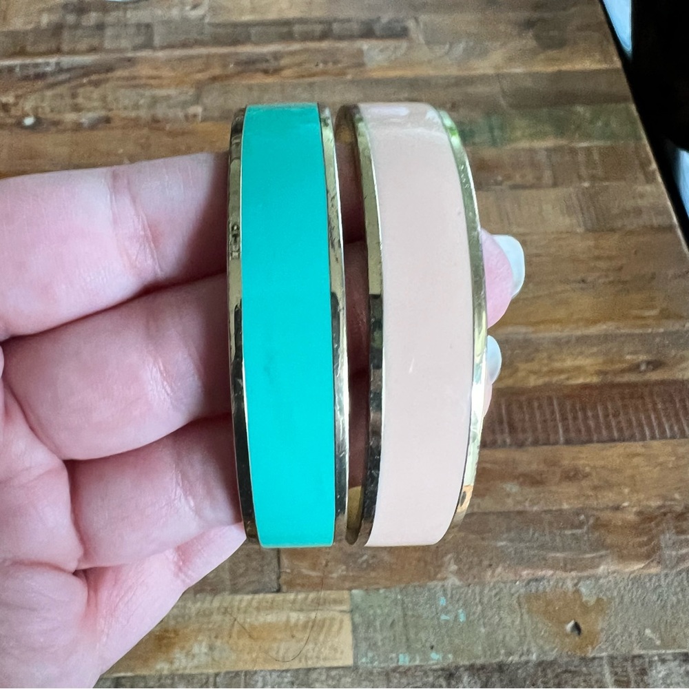 Set Of 2 Anthropologie Enamel Bangles - image 3